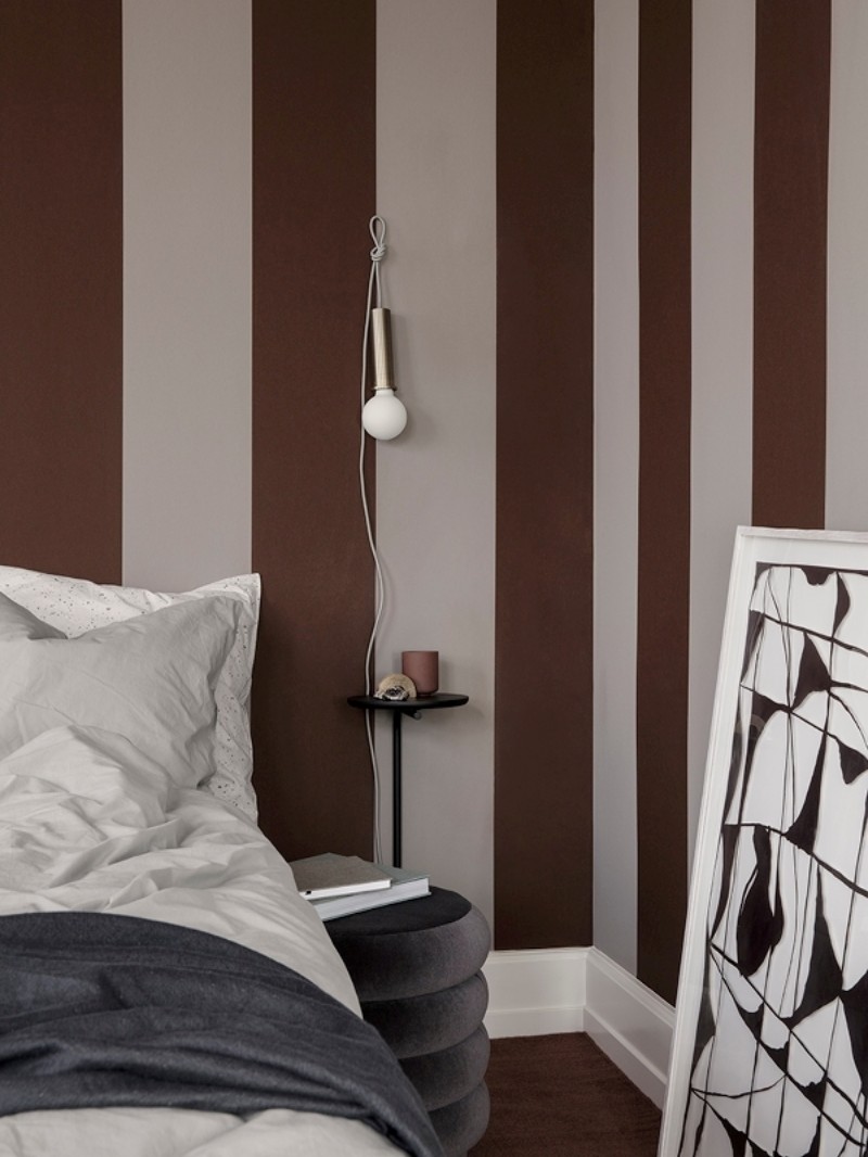 Pilt Thick Lines Bordeaux/Grey - 545