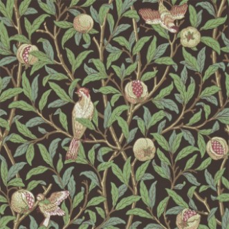Pilt Bird & Pomegranate Charcoal/Sage - 212537