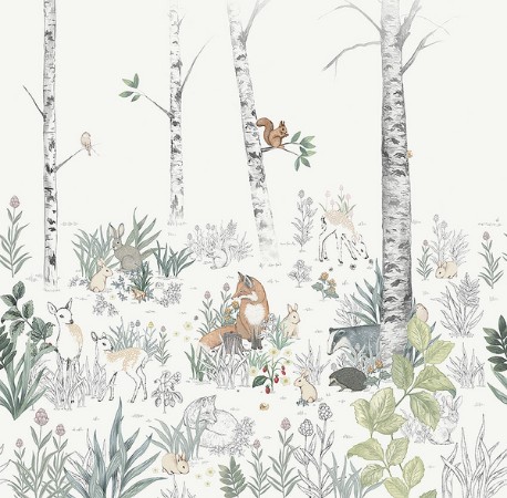 Afbeeldingen van Magic Forest Mural - 7481
