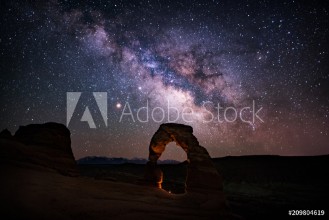 Bild på Delicate Arch Milky Way