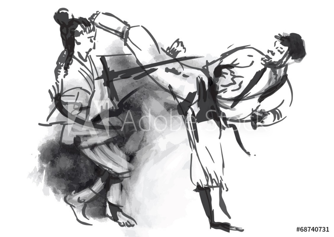 Mural de pared Karate - Hand drawn calligraphic vector de Scandiwall ...