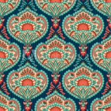 Afbeeldingen van Oriental seamless paisley wallpaper pattern
