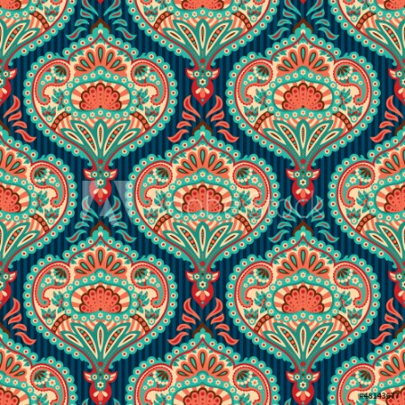 Afbeeldingen van Oriental seamless paisley wallpaper pattern