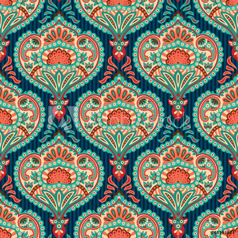 Afbeeldingen van Oriental seamless paisley wallpaper pattern