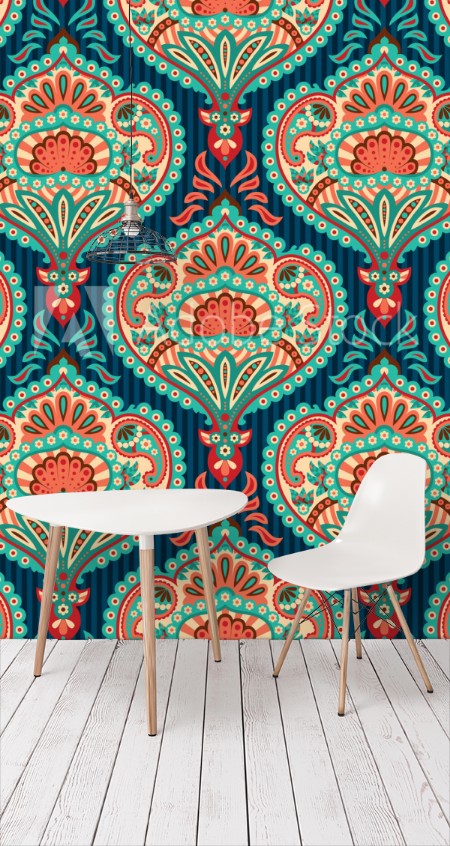 Afbeeldingen van Oriental seamless paisley wallpaper pattern