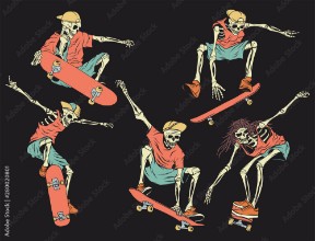 Bild på Skating Skeletons