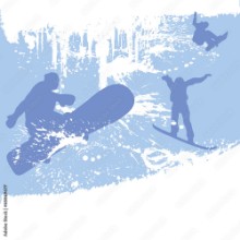 Bild på Background snowboard silhouette