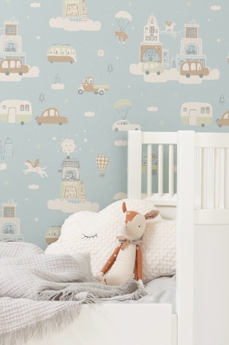 Afbeeldingen van ABOVE THE CLOUDS SOFT BLUE - 131-02