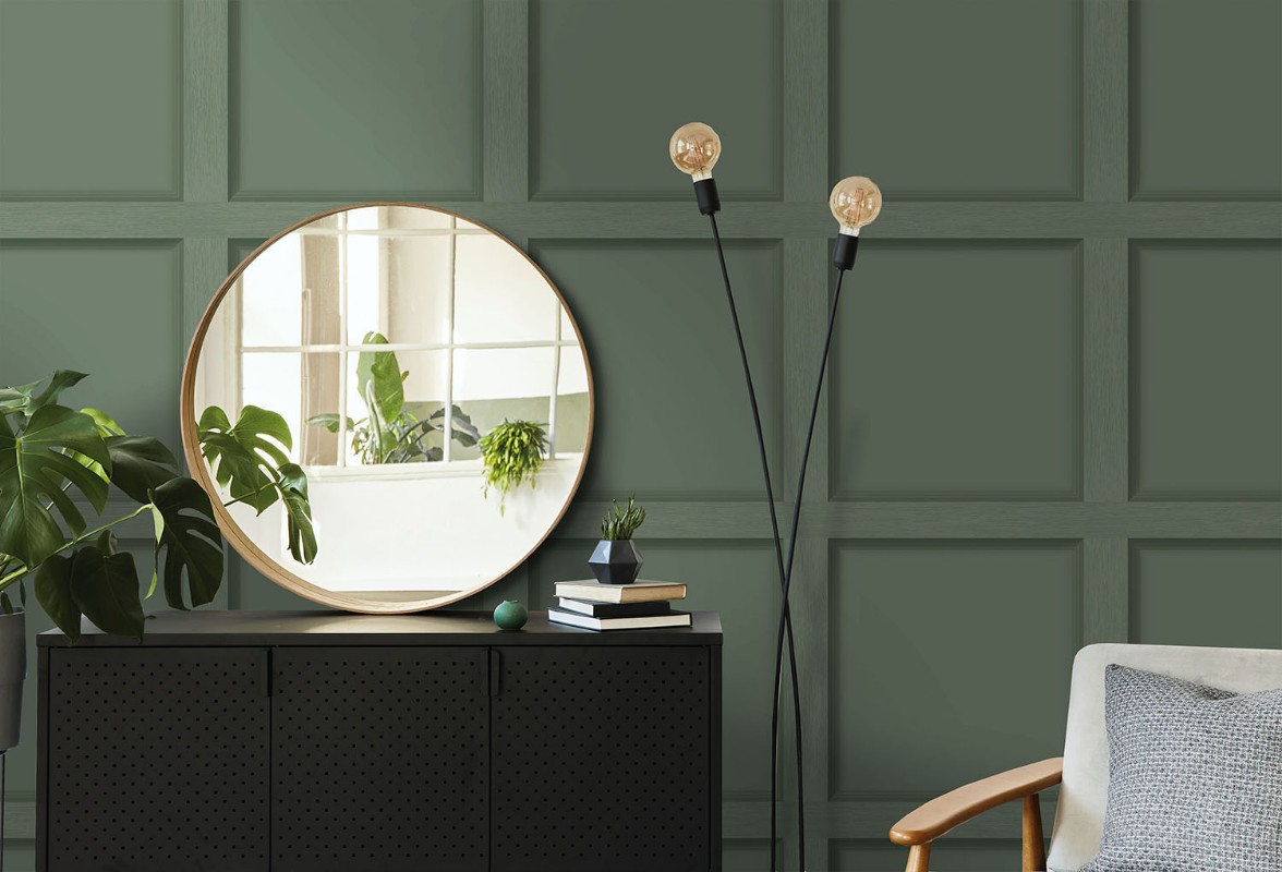 Picture of Modern Wood Panel Green - 12982