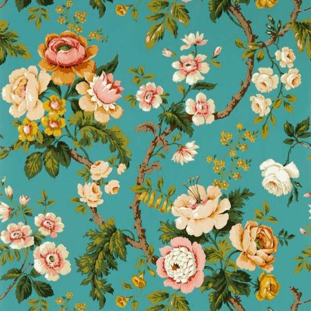 Hykenham High Sea/Ginger - DOSW217041 wallpaper Sanderson