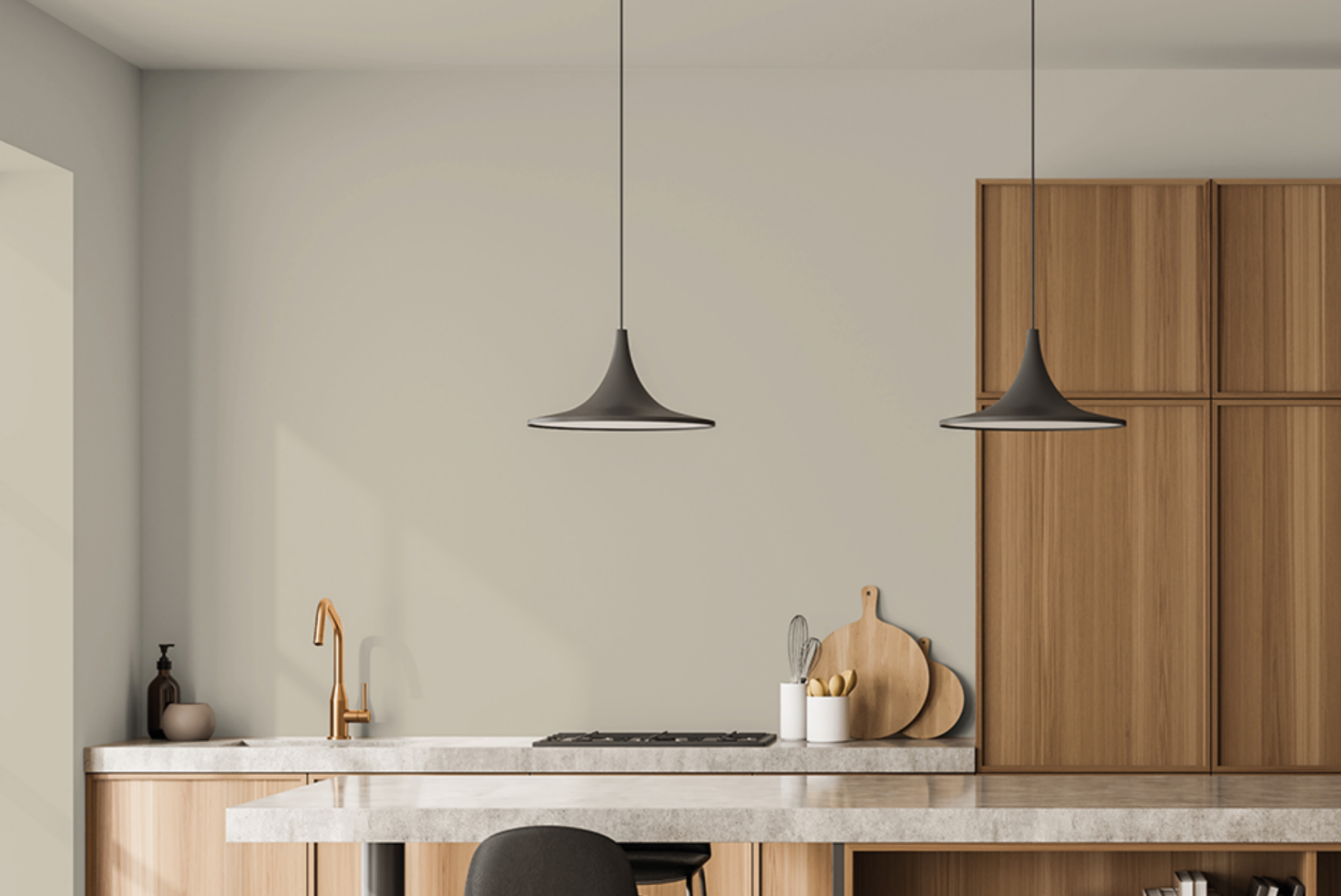 Paint the walls and ceiling the same colour.