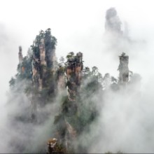 Afbeeldingen van Zhangjiajie in Fog