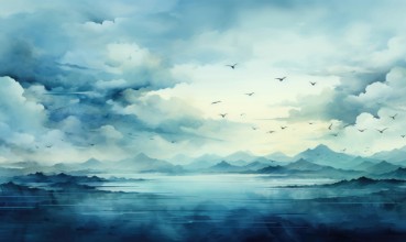 Imagem de Pássaros no céu