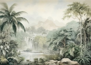 Bild vun Waterfall in the Jungle