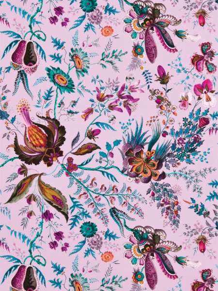 Wonderland Floral Amethyst/ Lapis/Ruby - HSRW113066 wallpaper Harlequin