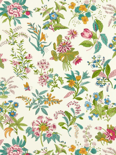 Woodland Floral Peridot/Ruby/Pearl - HSRW113057 wallpaper Harlequin