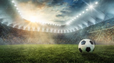 Picture of Bold på græs i fodboldstadion