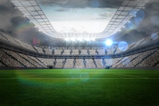 Ritratt ta’ Stadium kbir tal-futbol bid-dwal