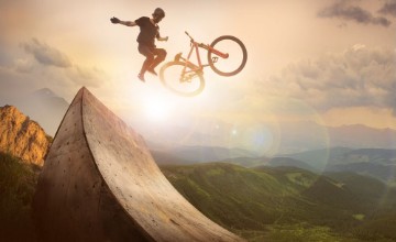 Bild på Biker in Air