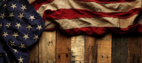 Bild på Vintage American Flag