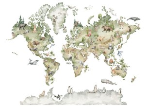 Mapa sveta zvierat paveikslėlis