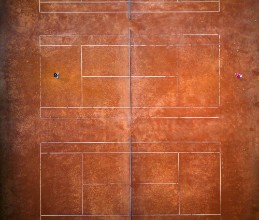 Afbeeldingen van Aerial View Tennis Court