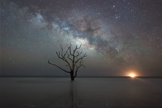 Bild på Botany Bay Beach under the Milky Way