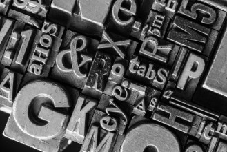 Image de Typographie métallique grise