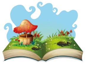 Picture of DFlashcard number 5 with five children in the park