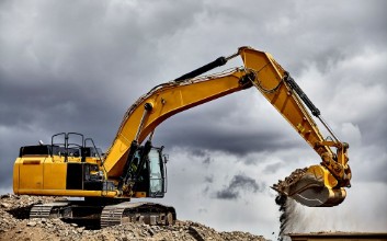 Imagen de Constuction industry heavy equipment excavator loading gravel