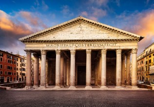 Bild på Pantheon at night Rome Italy