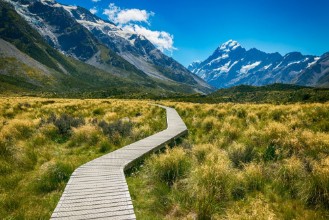 Bild på Mount cook from the Hooker Valley Mt cook is New Zealand highest Mountain