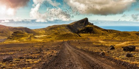 Picture of Scenic road and surreal landscape at the Highlands of the Snaefellsnes peninsula