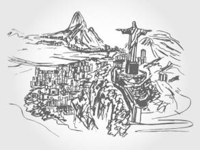 Bild på Rio de janeiro city illustration
