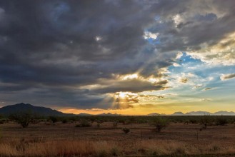 Picture of A clearing storm over the Arizona Desert