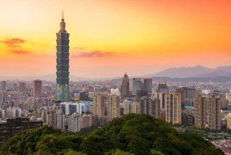 Bild på Taipei Taiwan Skyline