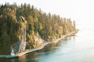 Bild på Sunset at Stanley Park Vancouver British Columbia Canada Nature and ocean Coast of Pacific North West Golden Hour