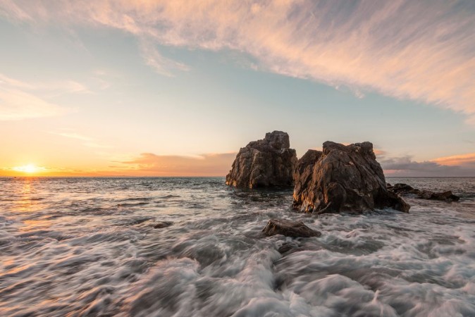 Image de Sunset in Sicilian beach 