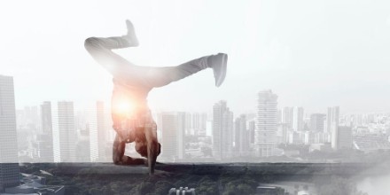 Bild på B-boy performing some moves  Mixed media