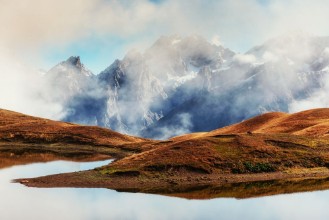 Picture of The picturesque landscape in the mountains Upper Svaneti
