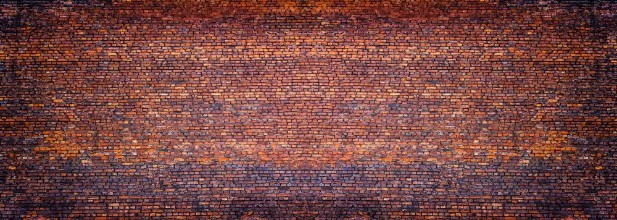 Bild på Panoramic view of masonry brick wall as background