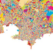 Bild på Montevideo Colorful Map
