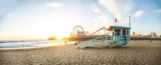 Afbeeldingen van Santa Monica pier at sunset