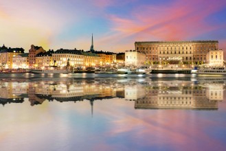 Picture of Sunset view of The Royal Palace in Stockholm Sweden