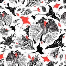 Picture of Vector seamless abstract pattern with rays