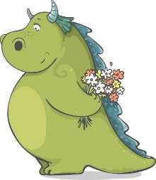 Bild på Cute cartoon dragon 