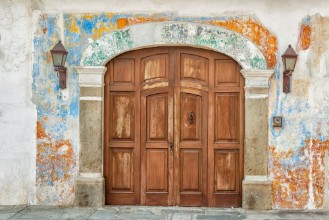 Picture of Architectural detail at the colonial house in Antigua Guatemala