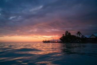 Image de Coucher de soleil des Caraïbes après la tempête