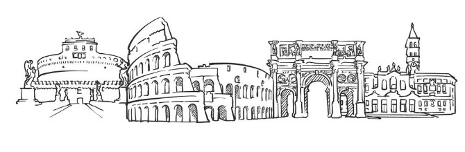 Bild på Rome Italy Panorama Sketch