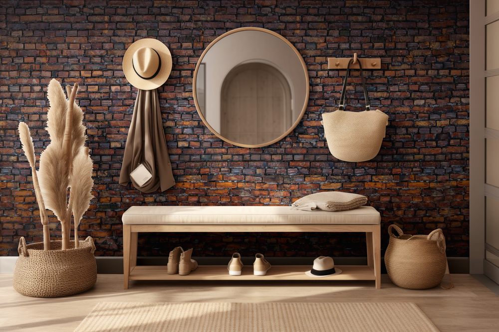 Picture of Grunge brick wall old brickwork panoramic view
